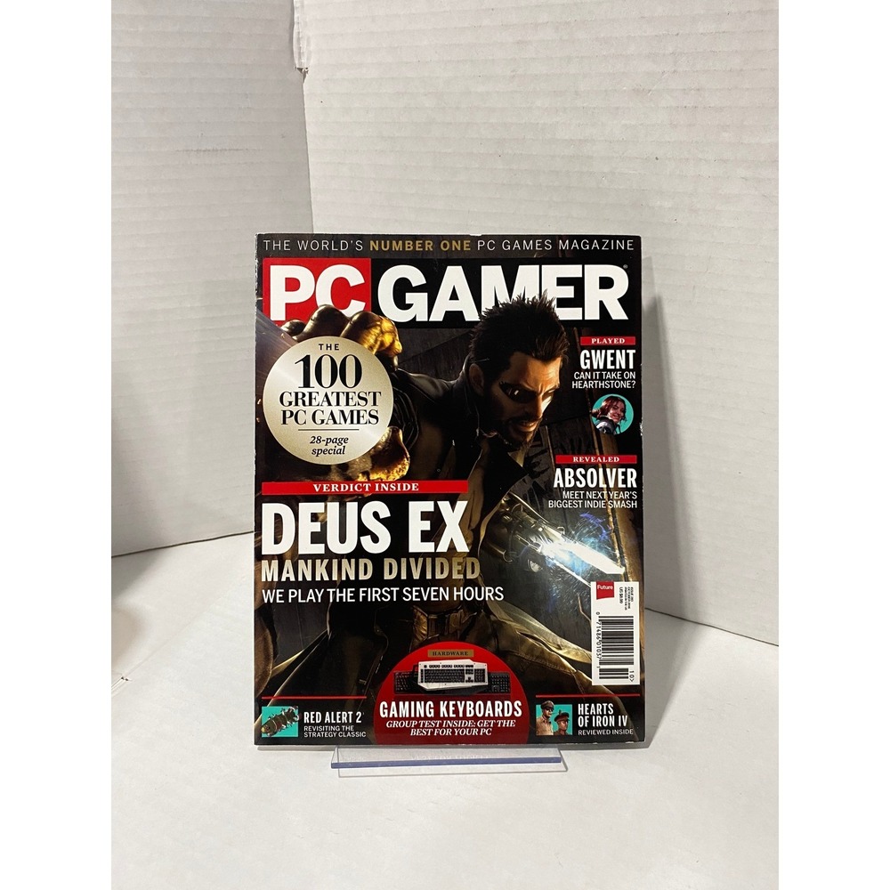 PC Gamer Magazine 100 Greatest PC Games Deus Ex Mankind Divided October 2016